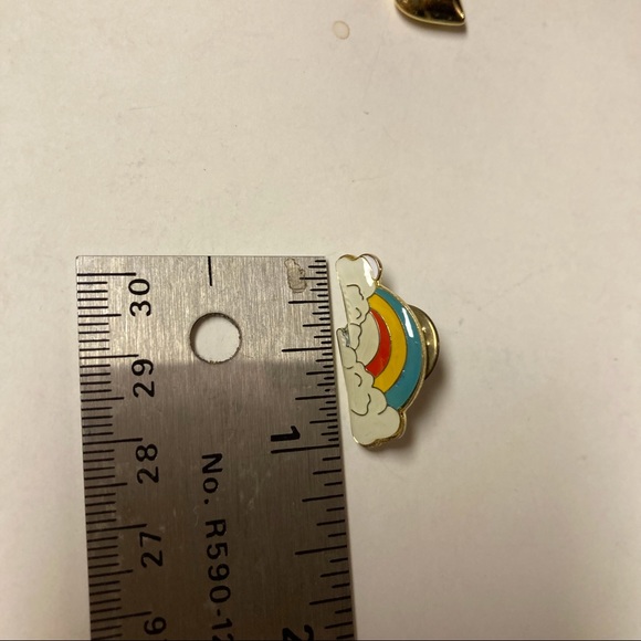 Vintage Rainbow Cloud Lapel Pin / Brooch - Picture 8 of 8